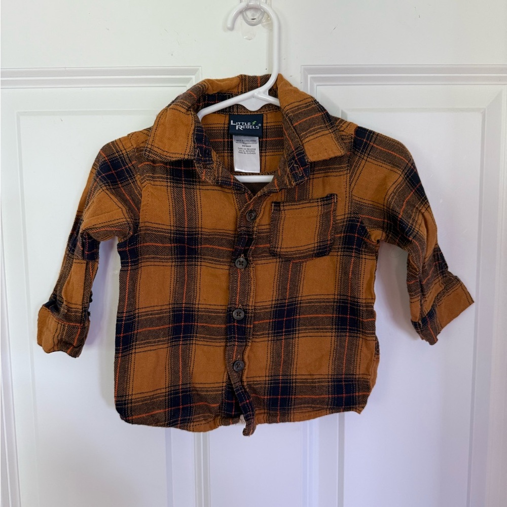 Little Rebels Button Down Toddler Boy Shirt - Size 12 months